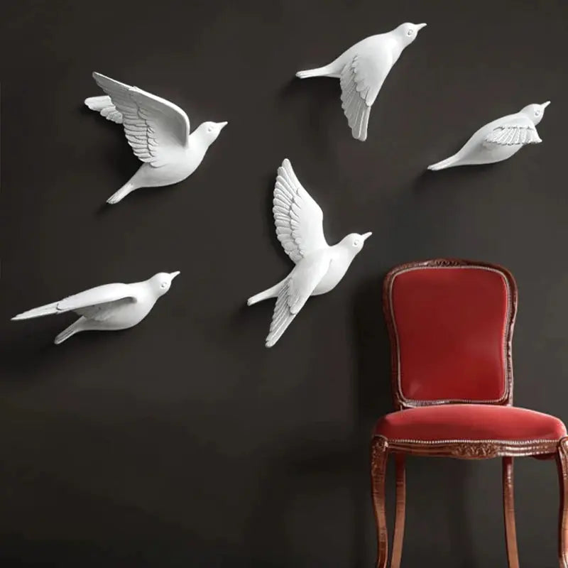 Nordic Wall Decor Resin Bird 3D