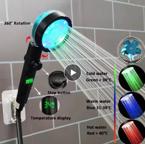 LED Light   Shower Head